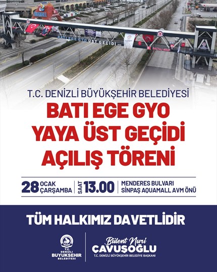 Batı Ege Gyo Üst Geçidi 28 Ocak'ta Hizmete Açılıyor