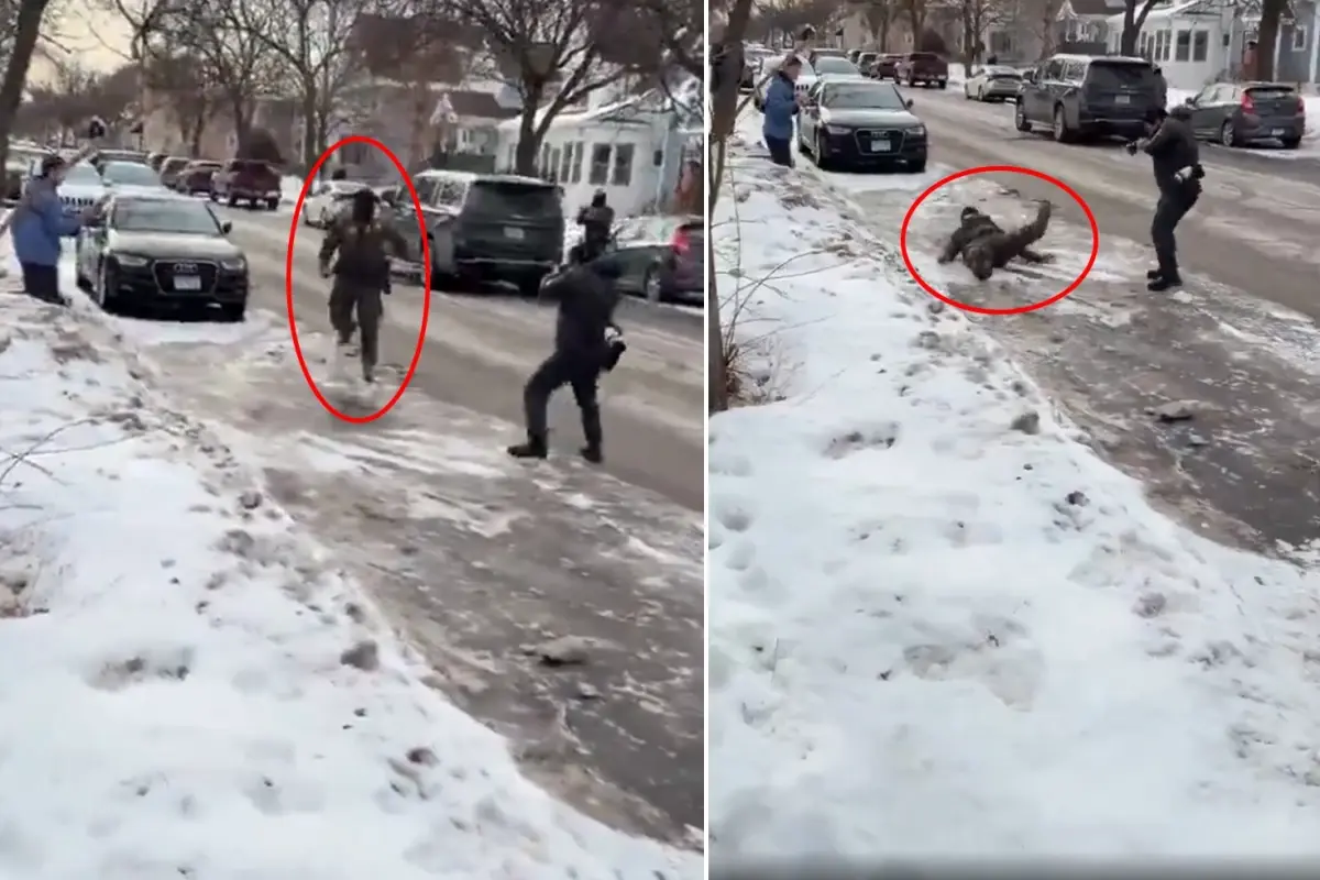 Polislerle böyle alay ettiler! Koşarken bir anda yere düştü