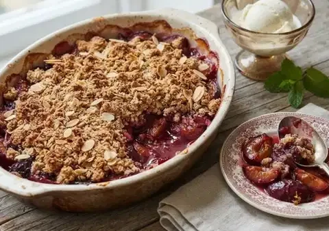 Yazin en hafif tatlilarindan erikli crumble tarifi tJKlA7mG